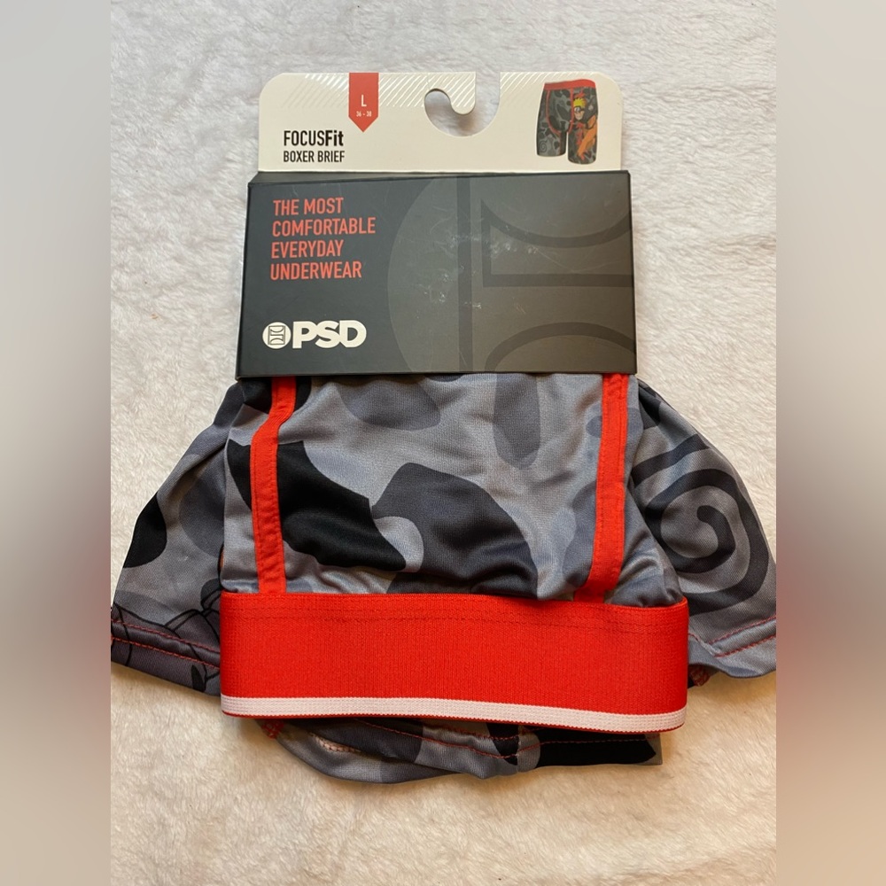 PSD Men’s Sz L (36-38) Focus Fit Boxer Brief Underwear Naruto Camo NWT $24.99